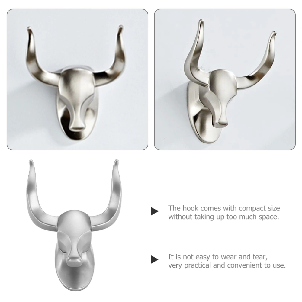 Household Creative Wall Hook Stylish Cow Head  Shaped Hook Heavy Duty Wall Mounted No Drilling Hook