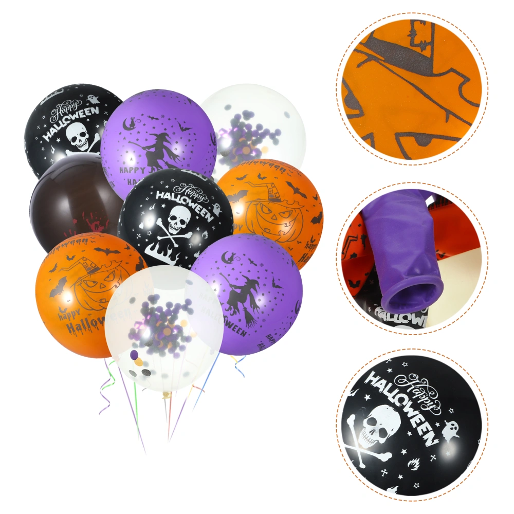 20pcs Party Balloons Halloween Latex Balloons Printed Balloons for Halloween Party