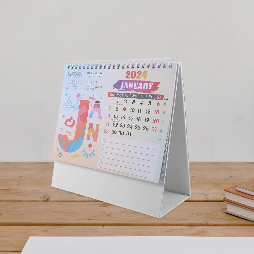 Office Calendar  Desk Calendar Decorative Standing Calendar Office Desktop Calendar