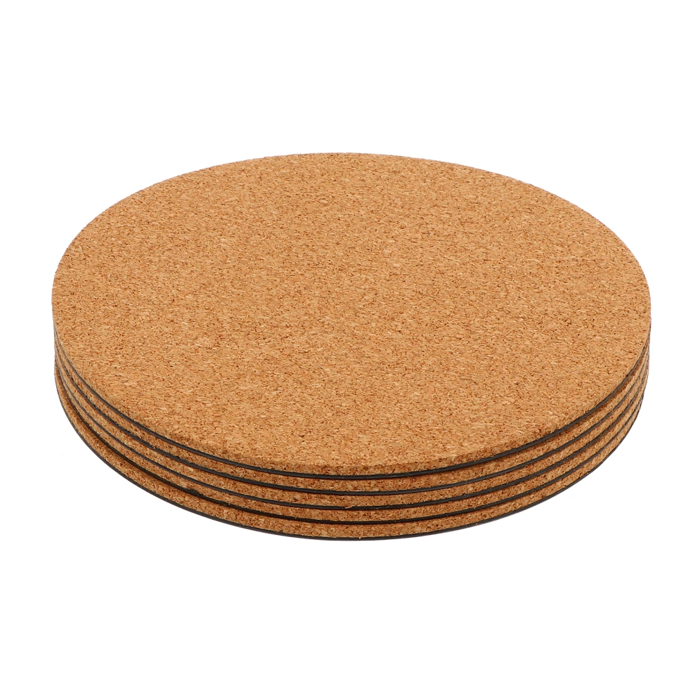 8pcs Household Cork Plant Mats Indoor Cork Plant Coasters Desk Flowerpot Cork Mats