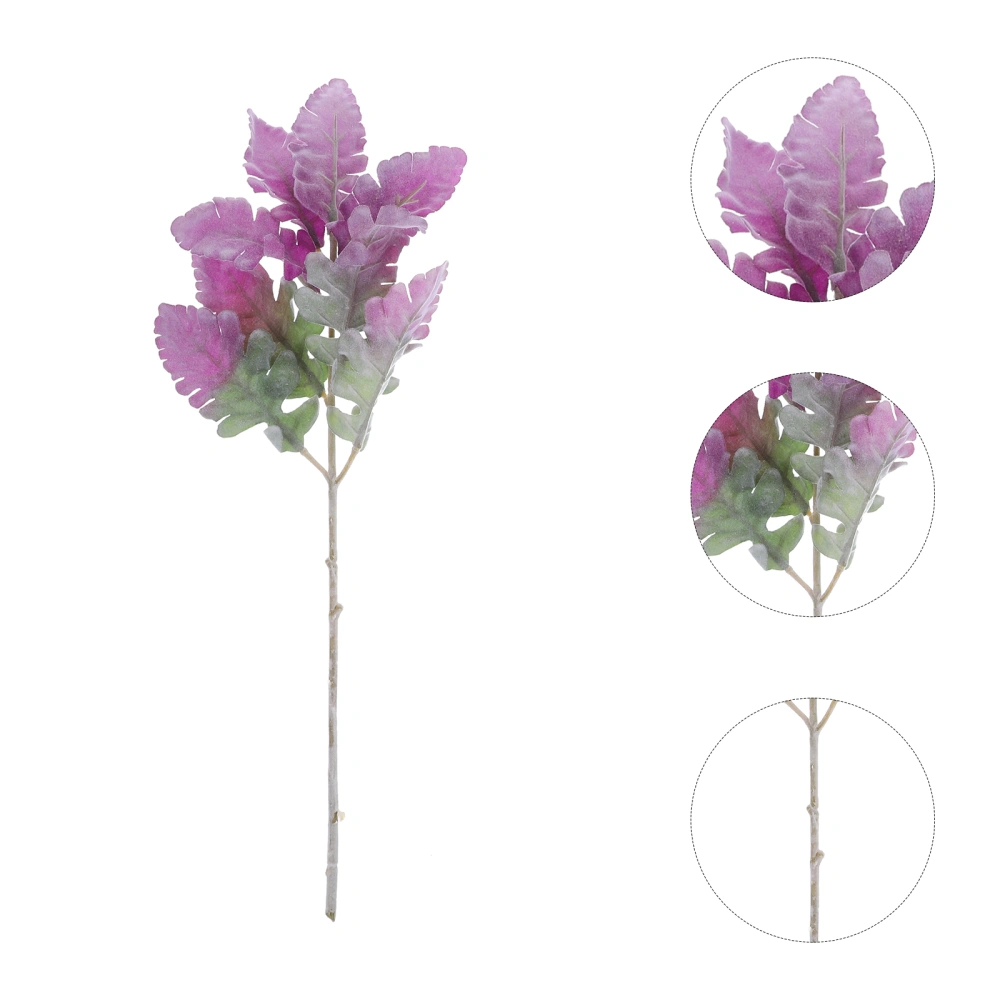 2pcs Simulation Leaves Stems Artificial Leaves Picks Artificial Flower Arrangement Ornament