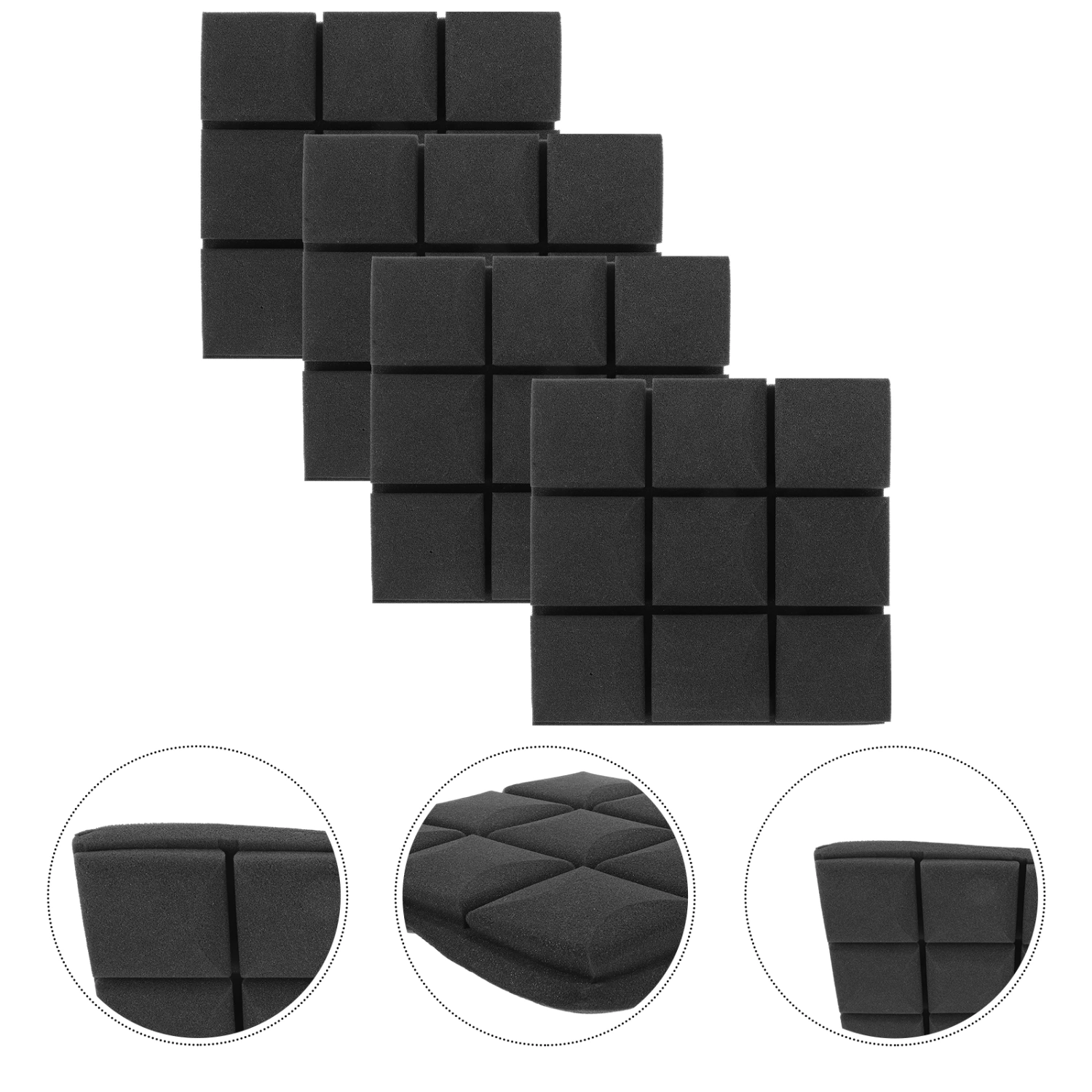 4pcs Soundproofing Panel Anti-flame Sound Isolation Foam Sound Proof Panel