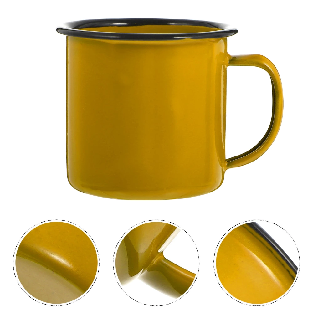 2Pcs Enamel Mugs Camping Mugs Enamel Coffee Tea Mug Drinking Cups for Office Travel