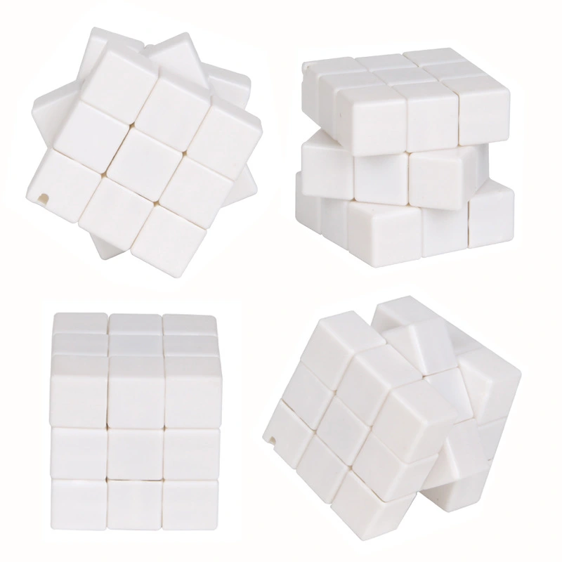 6pcs Blank Cubes Decompression Toy Puzzle Cube Twisting Block Toy Cognitive Toy