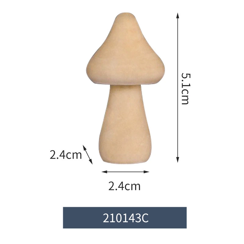 6pcs  Unfinished Wooden Mushroom Natural Paintable Wooden Mushroom DIY Painting Dolls