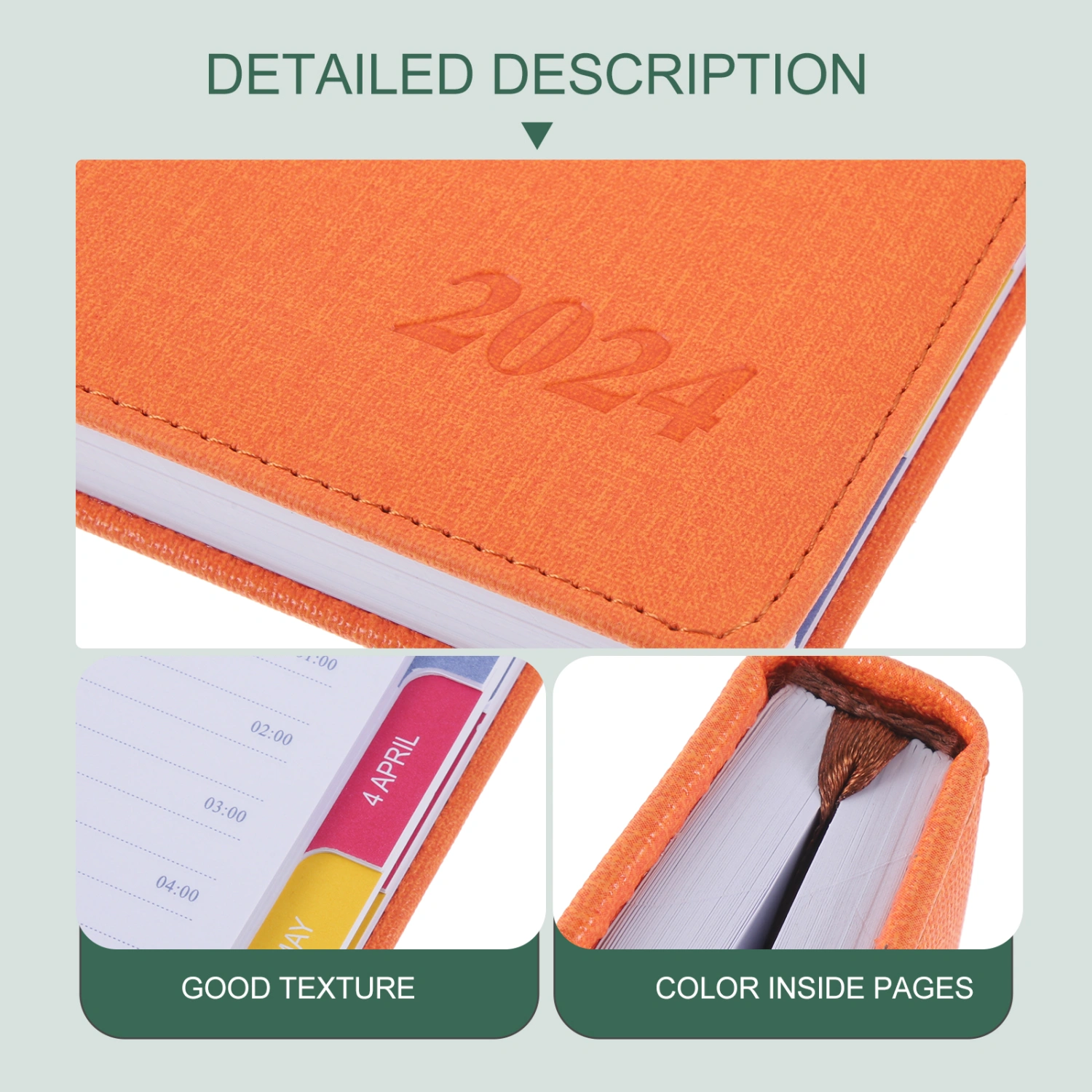 Portable Planner Schedule Recording Notepad Agenda Daily Planner English 2024 Planner