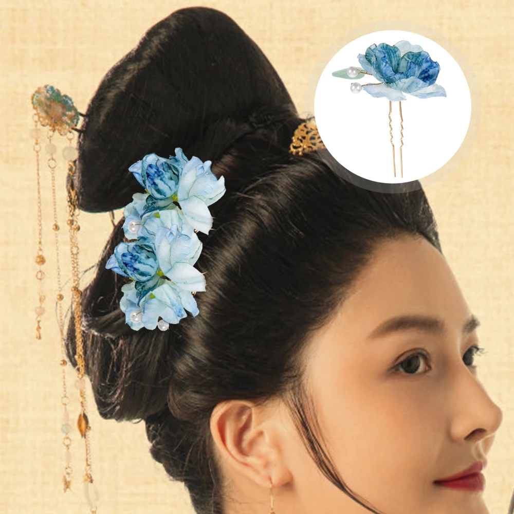 2pcs  Bridal Hair Piece Floral Hair Accessories Wedding Hairpins Flower Hair Pins for Wedding Brides