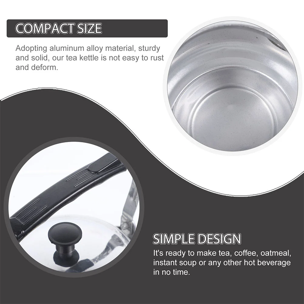 Household Water Heating Kettle Sturdy Aluminum Alloy Teapot Stovetop Boiling Tea Kettle With Filter