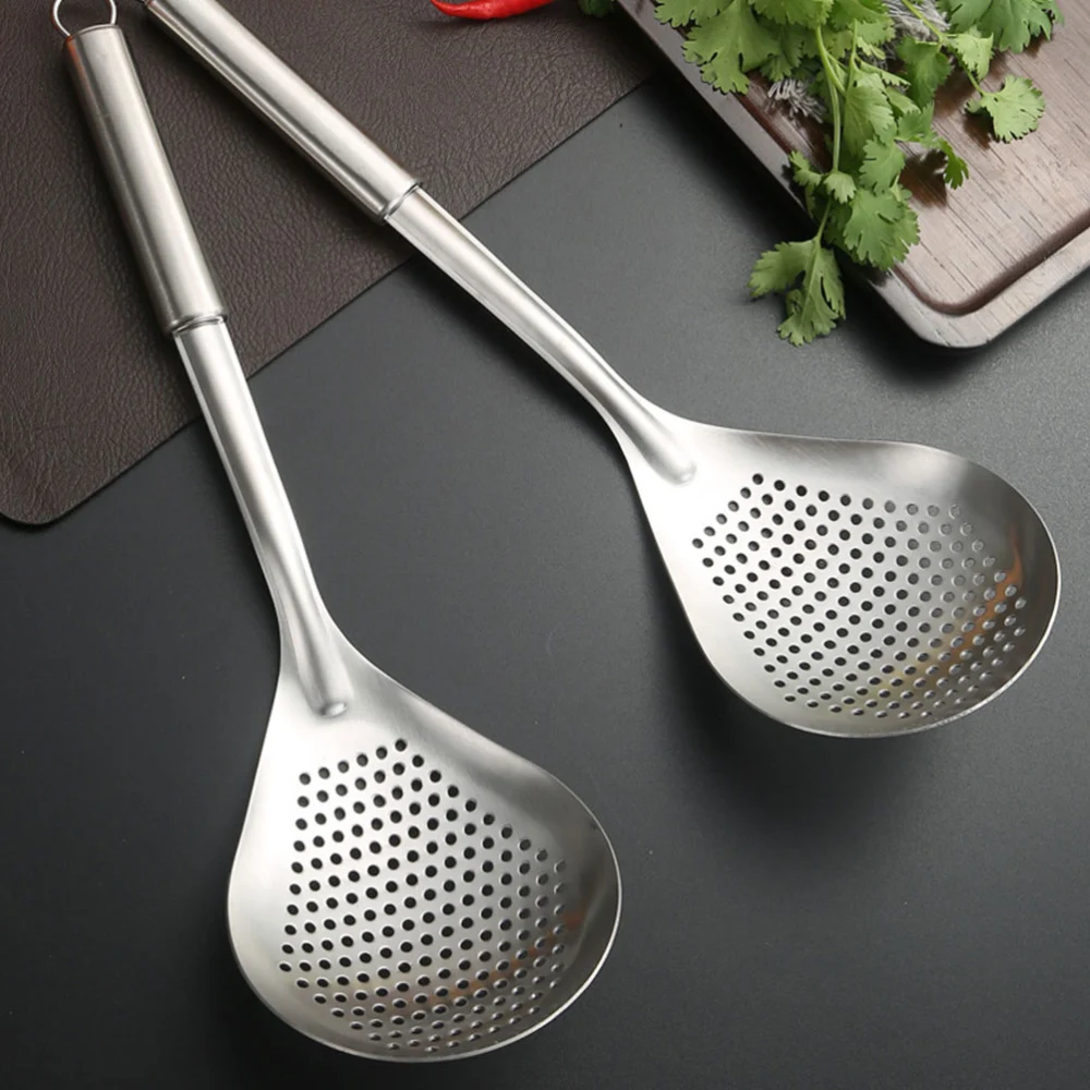 Stainless Noodle Strainer Ergonomic Frying Strainer Household Food Strainer Kitchen Accessory