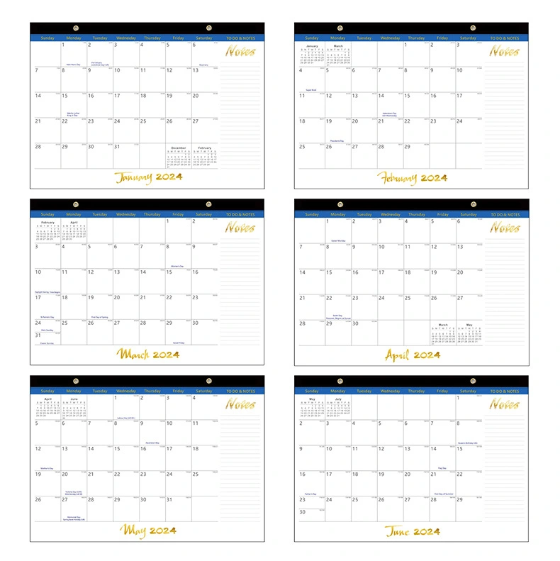 Wall Calendar English Calendar Monthly Calendar Wall Hanging Calendar for Daily Use