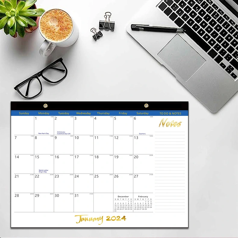 Wall Calendar English Calendar Monthly Calendar Wall Hanging Calendar for Daily Use