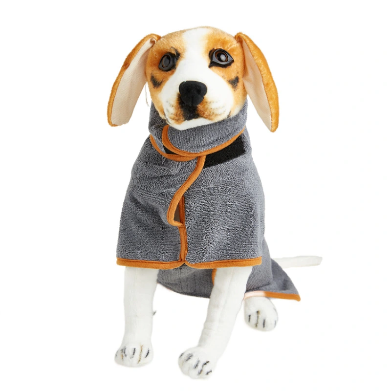 Pet Bathrobe Dog Drying Towel Washable Dog Bath Coat Breathable Dog Robe Pet Robe