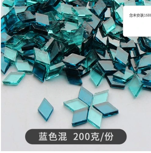 1 Bag Glass Mosaic Tiles for Crafts Stained Glass Pieces Mosaic Piece for DIY Making