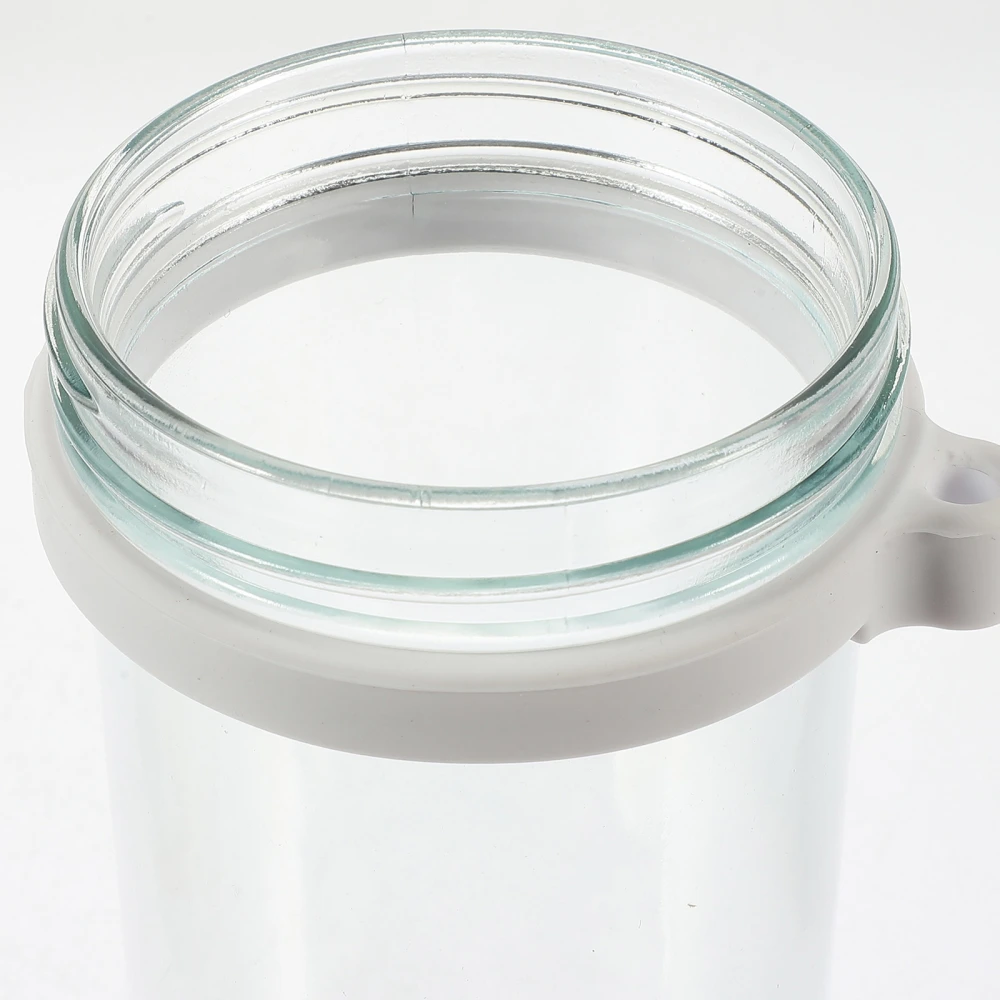 1 Set of Large Capacity Mason Jar  with Lid Portable Overnight Oatmeal Cup with Spoon Glass Cup