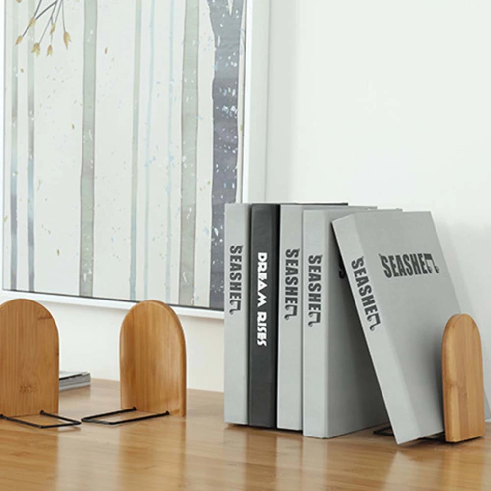 2pcs Desktop File Book Ends Decorative Book Ends Crafted Book Organizers for Office