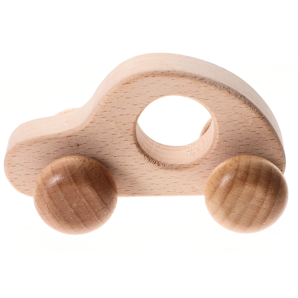 Wooden Car Toy Smooth Hand Grip Push Car Toy Newborn Baby Toy Shower Gift