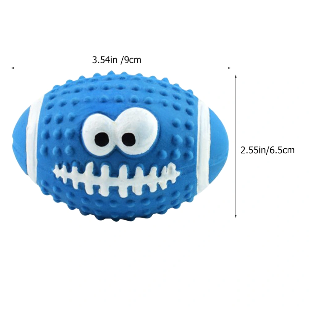 Squeaky Dog Ball Interactive Squeaky Dog Toy Small Dog Rugby Ball Toy Puppy Chewing Toy