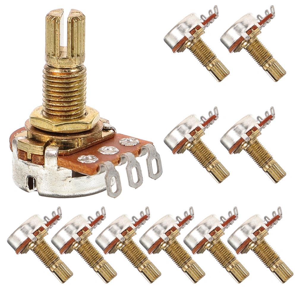 10pcs Guitar Potentiometer 250k Pot For Guitar Short Split Shaft Audio Pot Supply