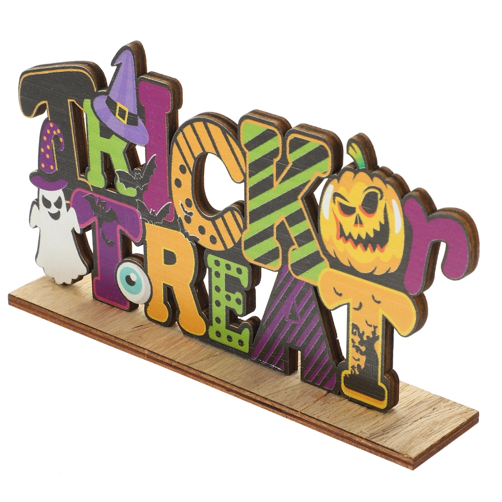 Wooden Letter Sign Halloween Table Decor Table Centerpiece Halloween Party Supply