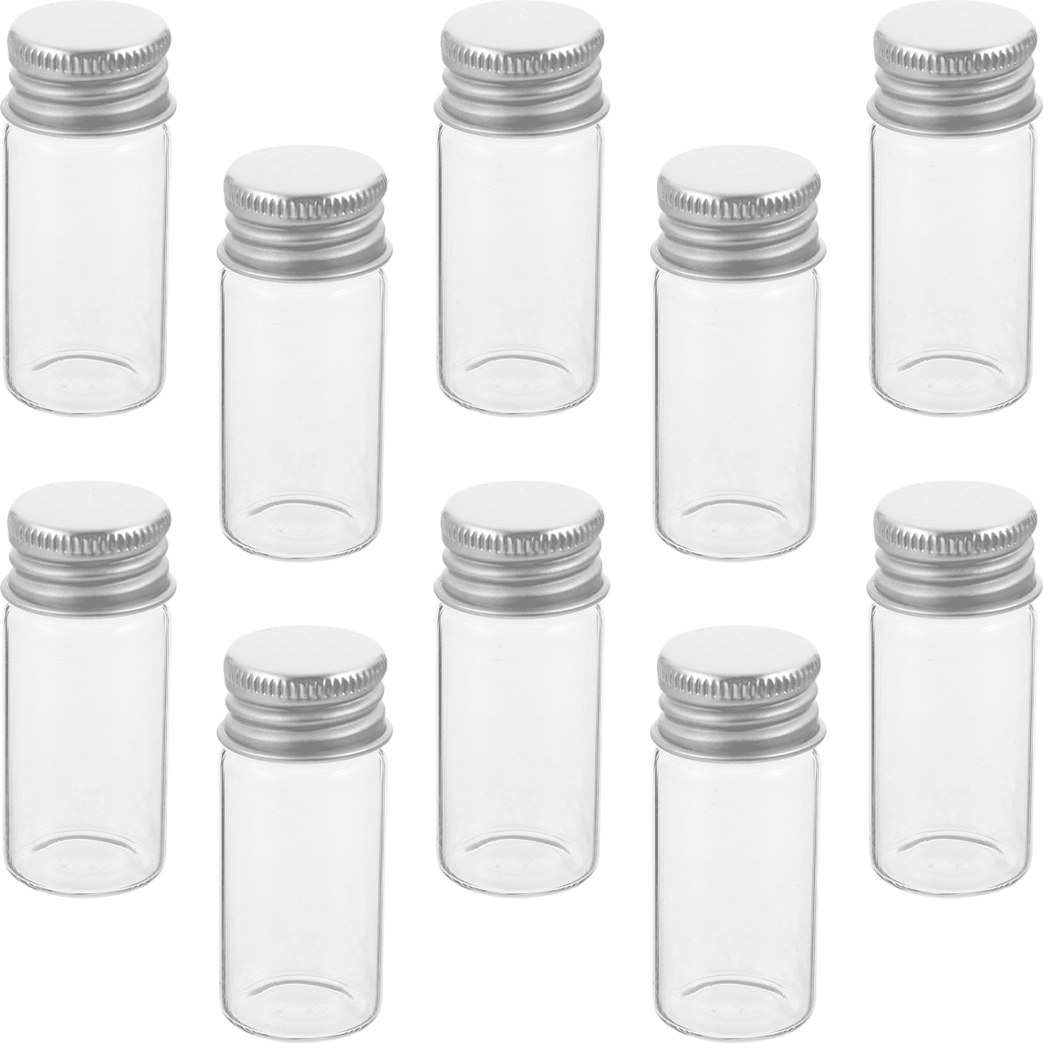 20 pcs Clear Glass Bottles Reusable Glass Bottle Transparent Glass Storage Bottles with Lids