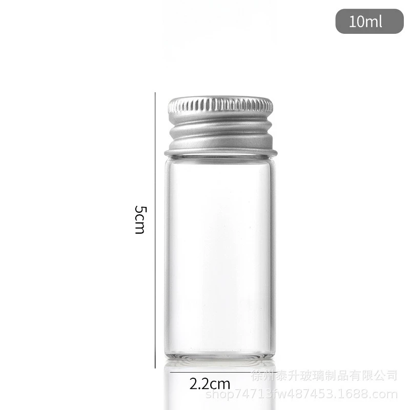 20 pcs Clear Glass Bottles Reusable Glass Bottle Transparent Glass Storage Bottles with Lids