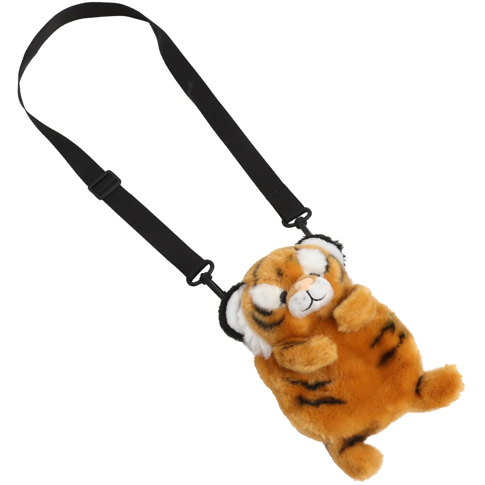 Cartoon Tiger Purse Plush Tiger Crossbody Bag Adorable Shoulder Bag Souvenir Gift