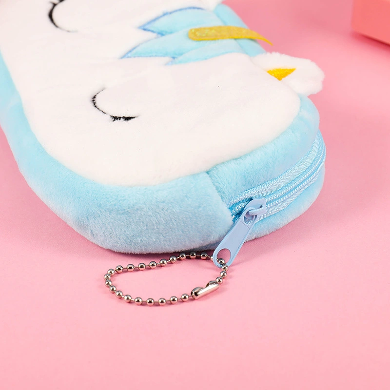 2pcs Kids Pencil Bags Fluffy Pencil Pouch Cute Pencil Bag Zipper Stationery Bag Cosmetic Pouch