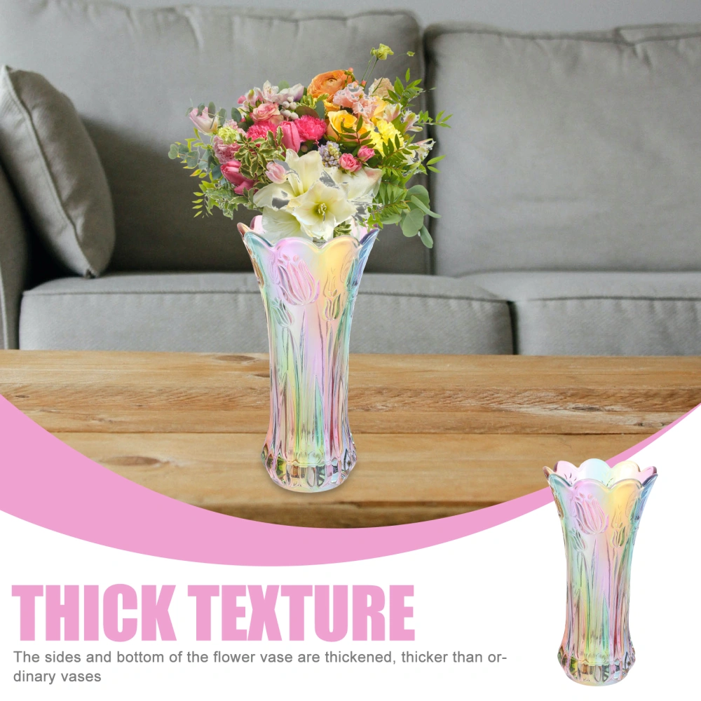 Colored Glass Vase Desktop Simple Vase Decor Flower Vase Flower Arrangement Container