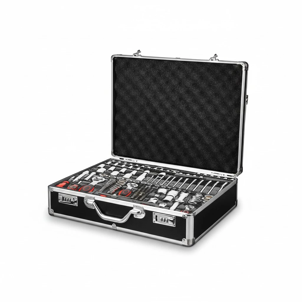Locking Storage Box Aluminum Alloy Combination Lock Briefcase Security Briefcase