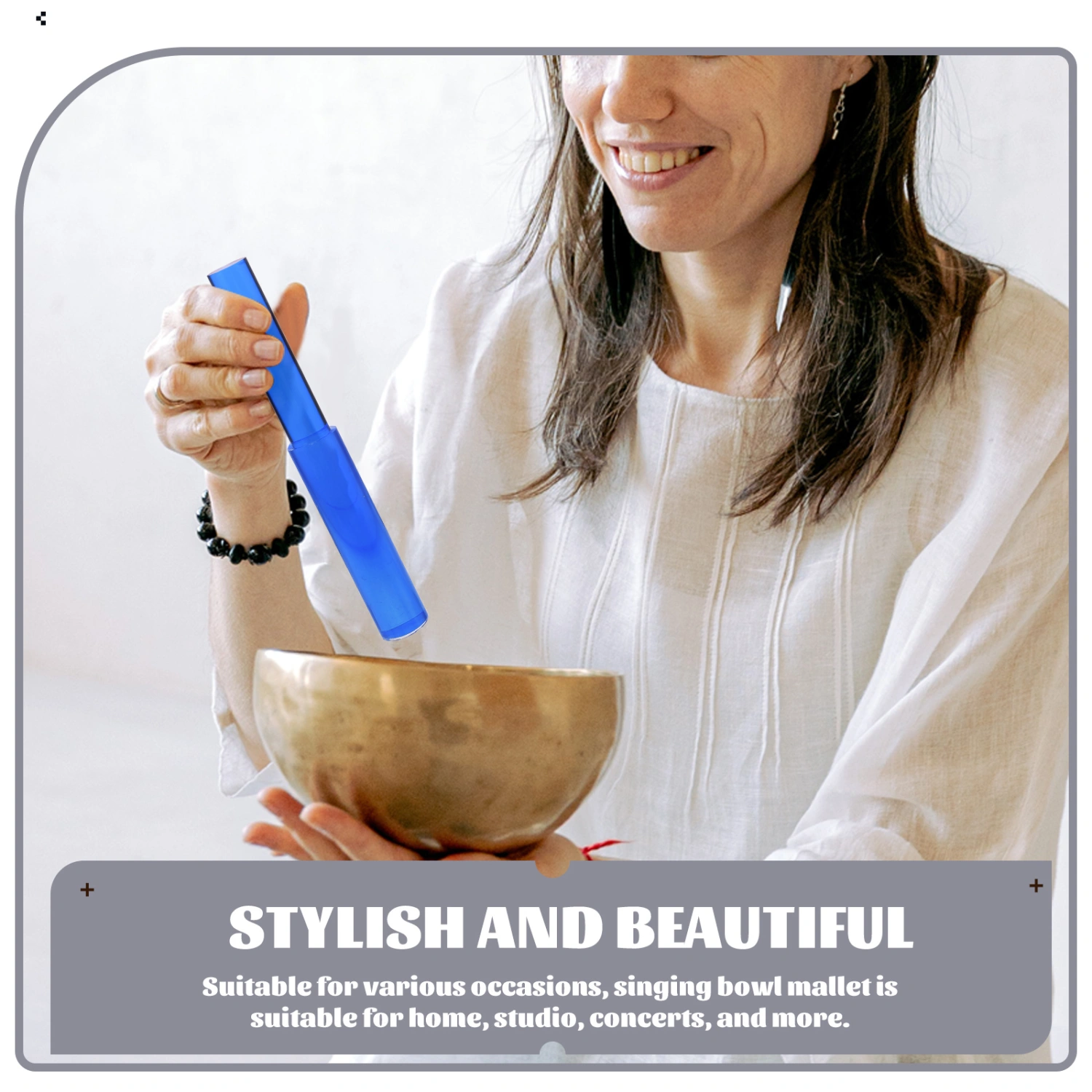 Crystal Singing Bowl Mallet Meditation Bowl Rod Singing Bowl Acrylic Striker Rod