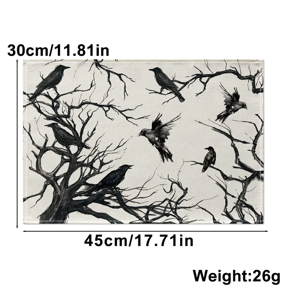 4pcs Halloween Place Mats Decorative Placemat Utensil Place Mats Dinner Table Decor