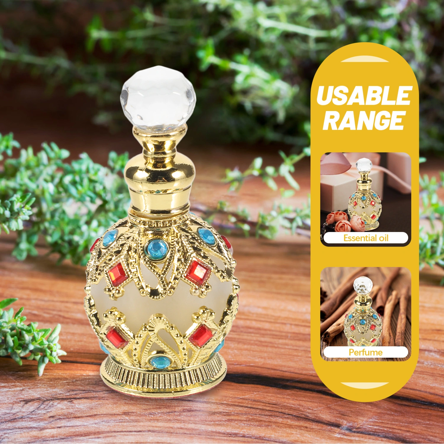 Glass Perfume Sample Bottle Glass Perfume Bottle Essential Oil Storage Bottle(15ml)