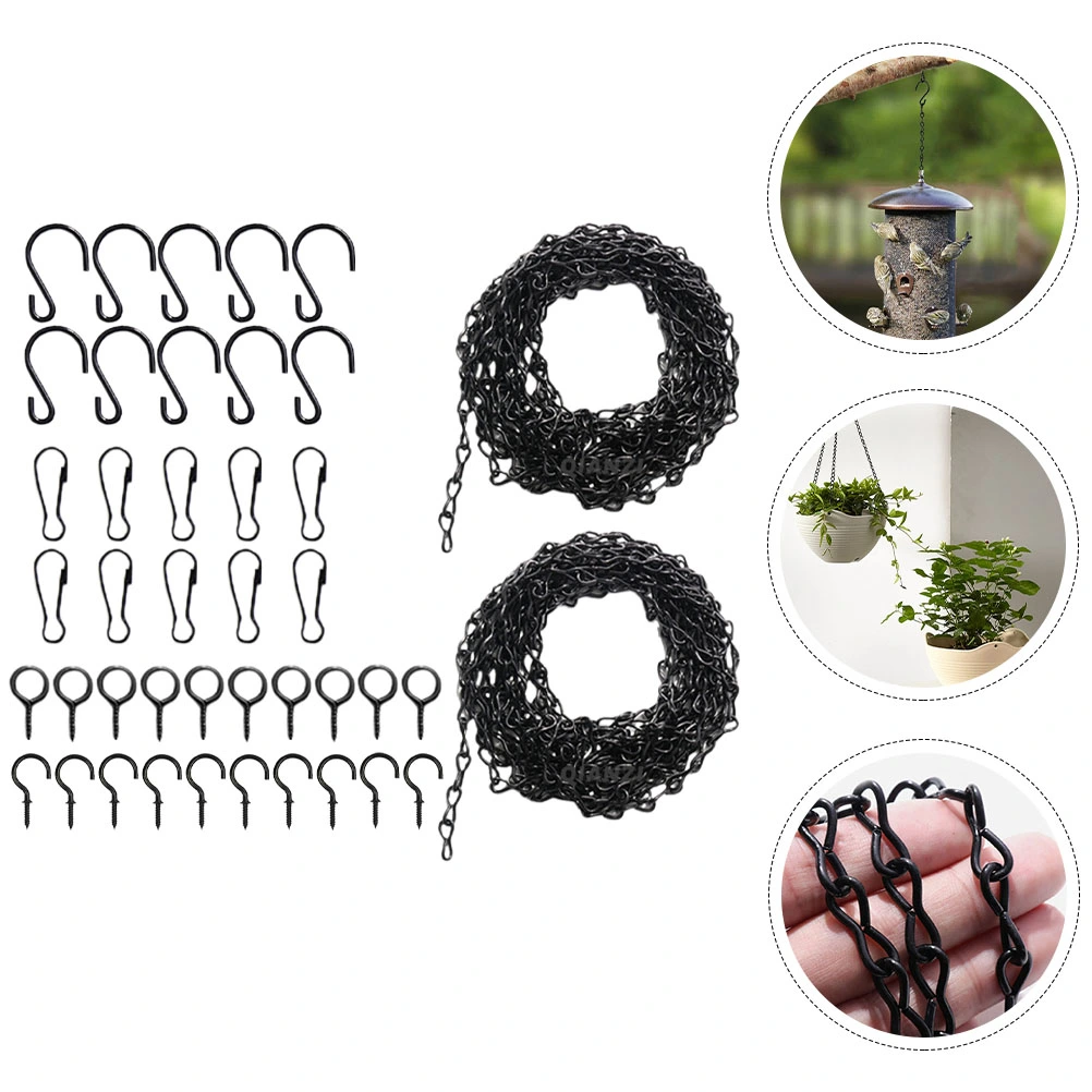 1 Set Hanging Chain and Hooks Set Garden Plant Hangers for Hanging Baskets
