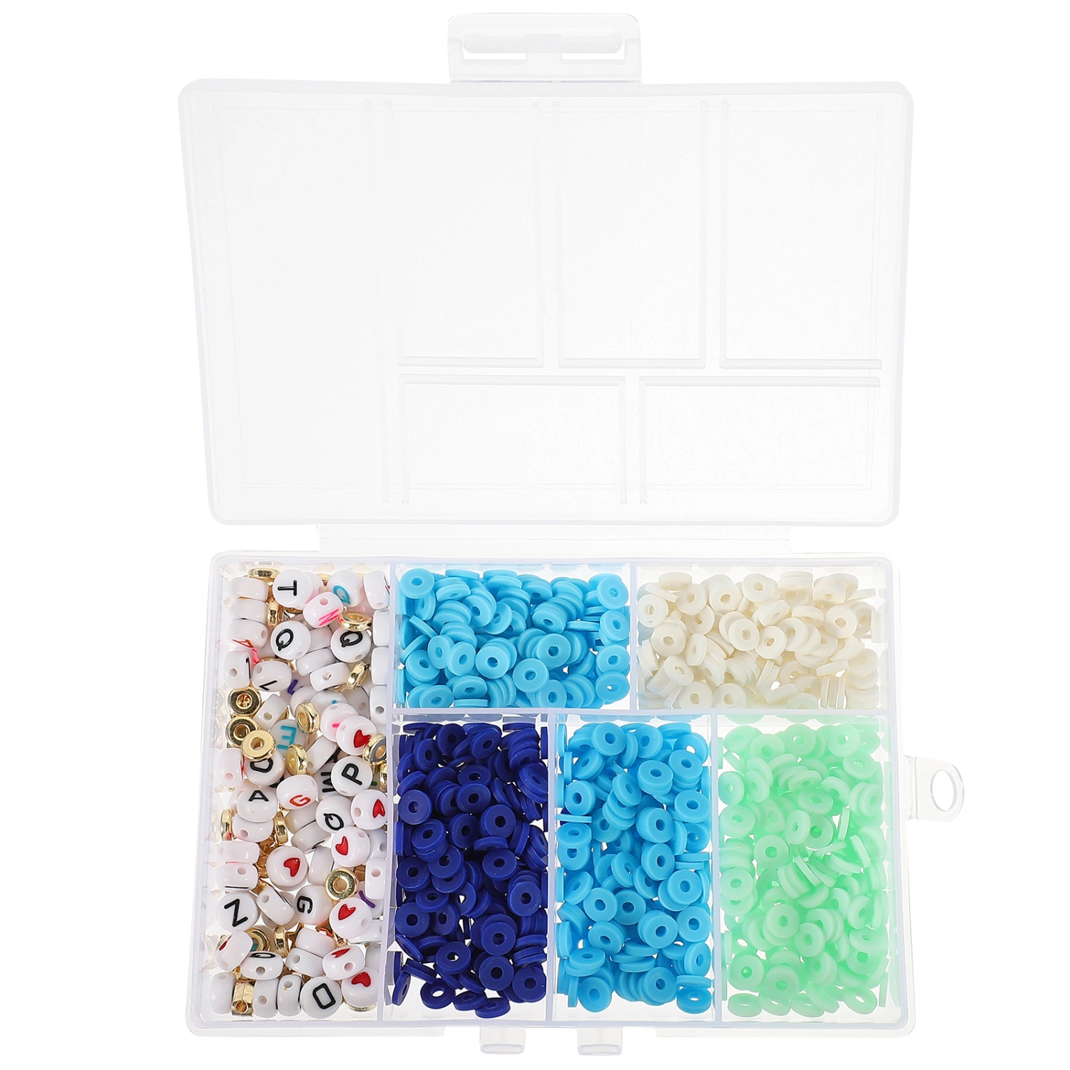 1 Box of Polymer Clay Loose Beads DIY Colorful Spacer Beads Jewelry Making Beads