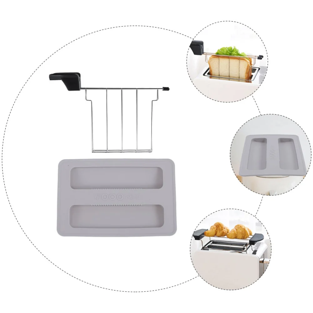 1 Set Breakfast Machine Cover Electric Toaster Silicone Lid Sandwich Clip