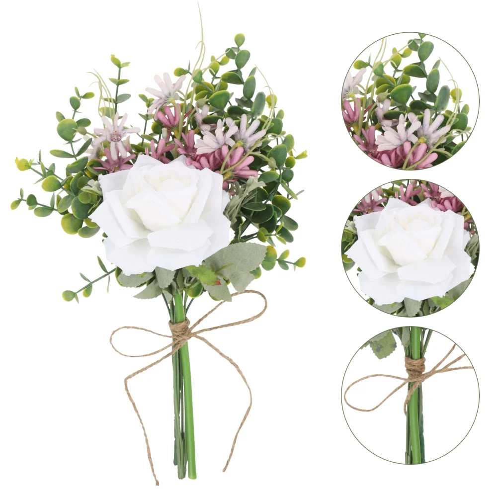 Artificial Bouquet Artificial Flower Bouquet Bridal Bouquet Wedding Party Table Centerpiece Decor