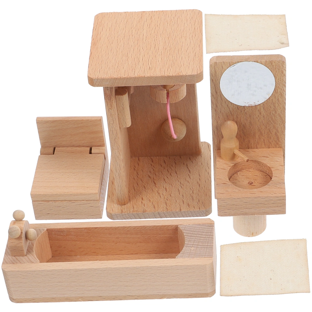 1 set of Wooden Doll House Furniture Miniature Doll House Accessories Furniture Toys