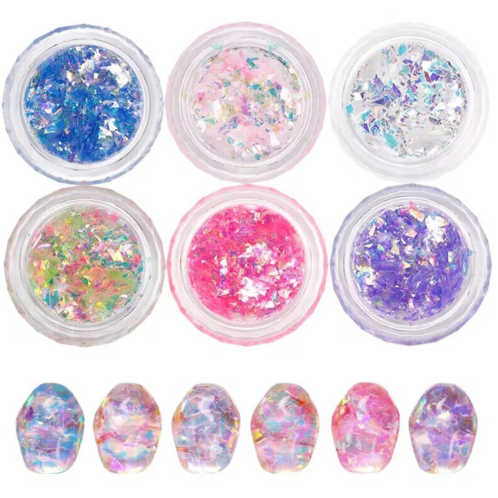 6 Boxes Nail Sequins Glitter Nail Glitter Flakes Nail Art Nail Glitter for Nail Art DIY Nail Decoration