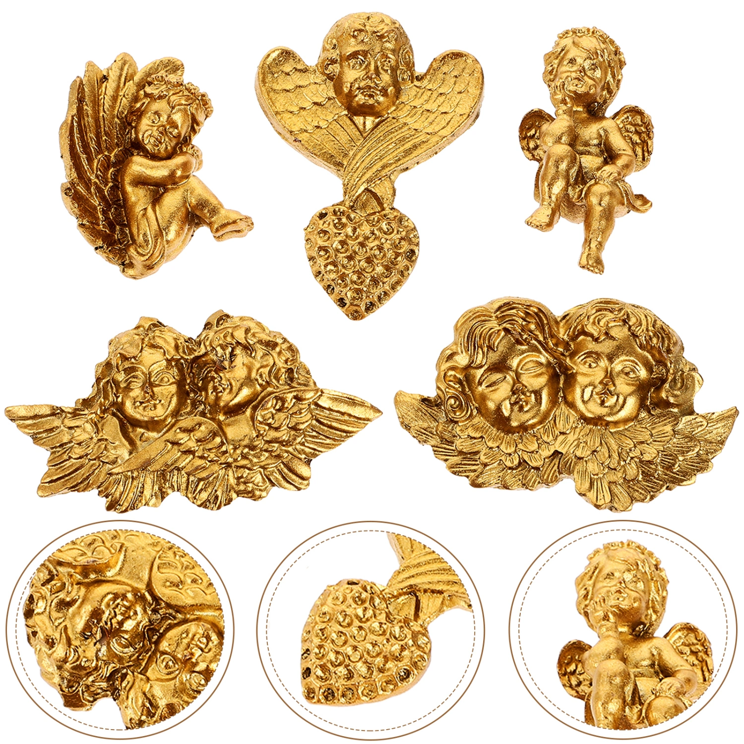 5Pcs Multi-function Angel Charms Small Photoing Charms Decorative Flatback Charms