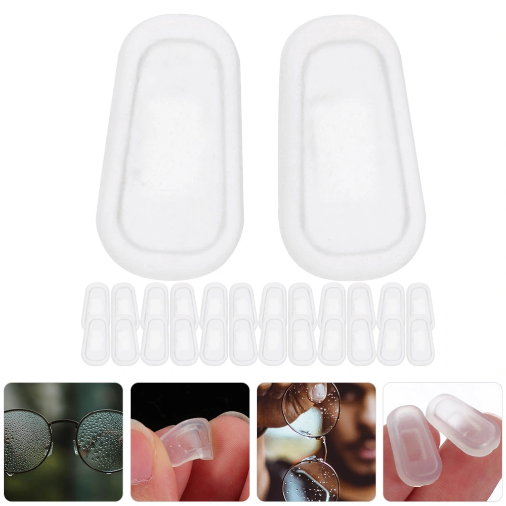 20 Pairs Eyeglass Nose Pad Silicone Nose Pad for Glasses Eyeglass Repair Nose Pads Anti-Slip Nose Pads