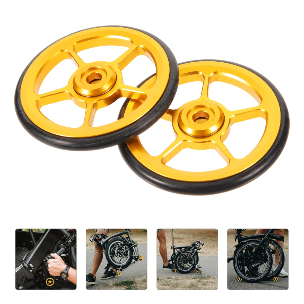 2pcs Replaceable Easy Wheels Multi-use Extension Wheels Sturdy Bike Part Bike Accessory