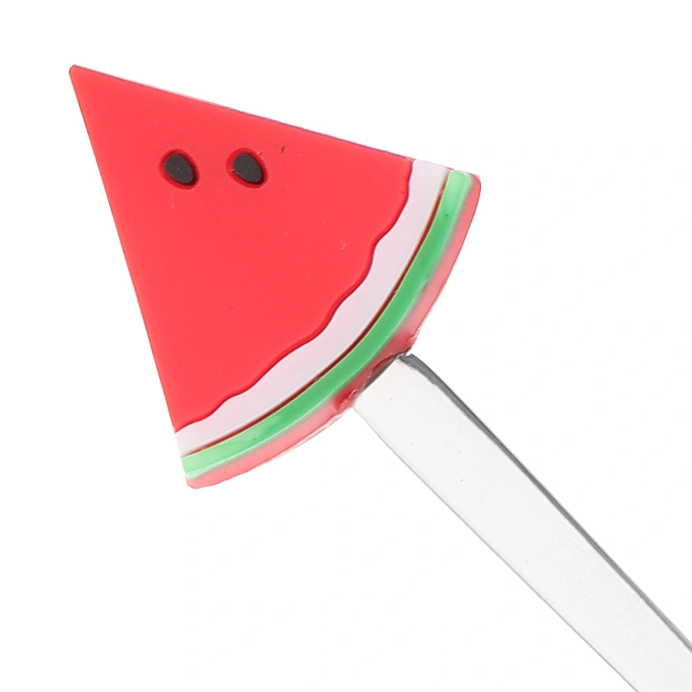 6Pcs Stainless Steel Spoons Adorable Watermelon Topper Spoons Dessert Spoons Lovely Ice Cream Spoons