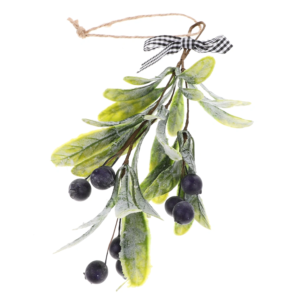 Artificial Mistletoe Branch with Berries Fake Christmas Hanging Mistletoe Branch