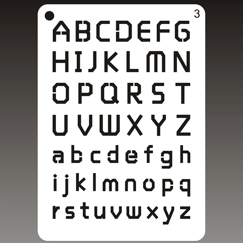 16 Sheets Letter Stencils Alphabet Number Stencils Kit for Journal Notebook