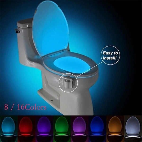 UV Sterilizer Toilet Night Light 8/16 Colors Changing Motion Activated Led Toilet Light with Aromatherapy for Any Toilet