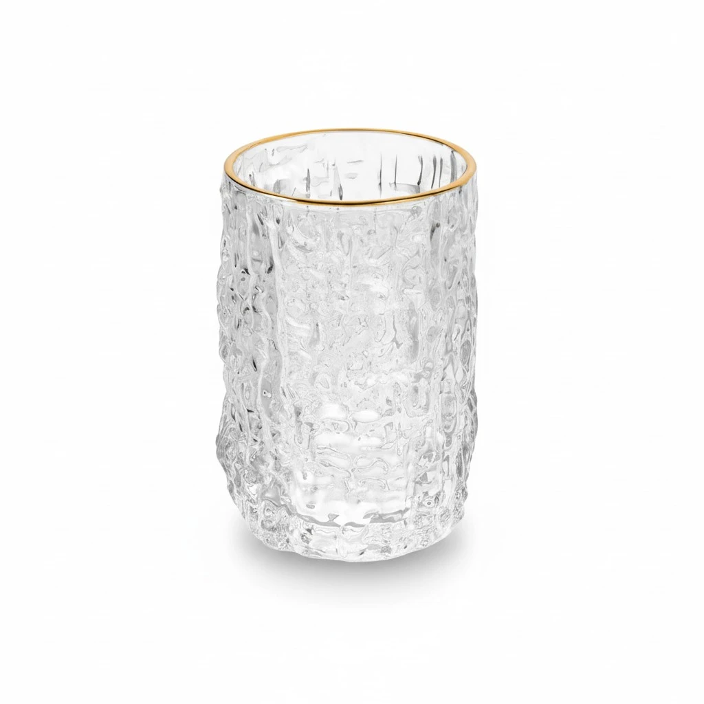 2Pcs Beverage Cup Office Water Cup Patterned Water Glasses Vintage Glasses
