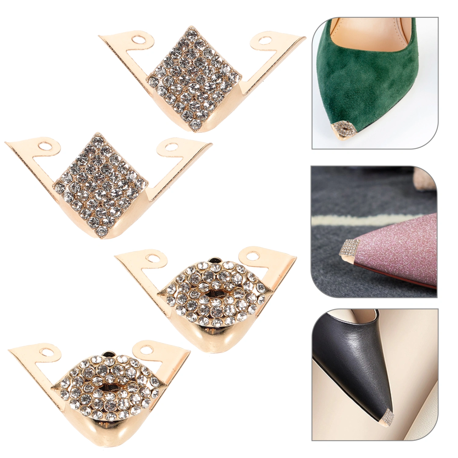 2 Pairs of Heel Protectors Boot Toe Protectors Shoe Toe Protector Heel Caps For High Heels