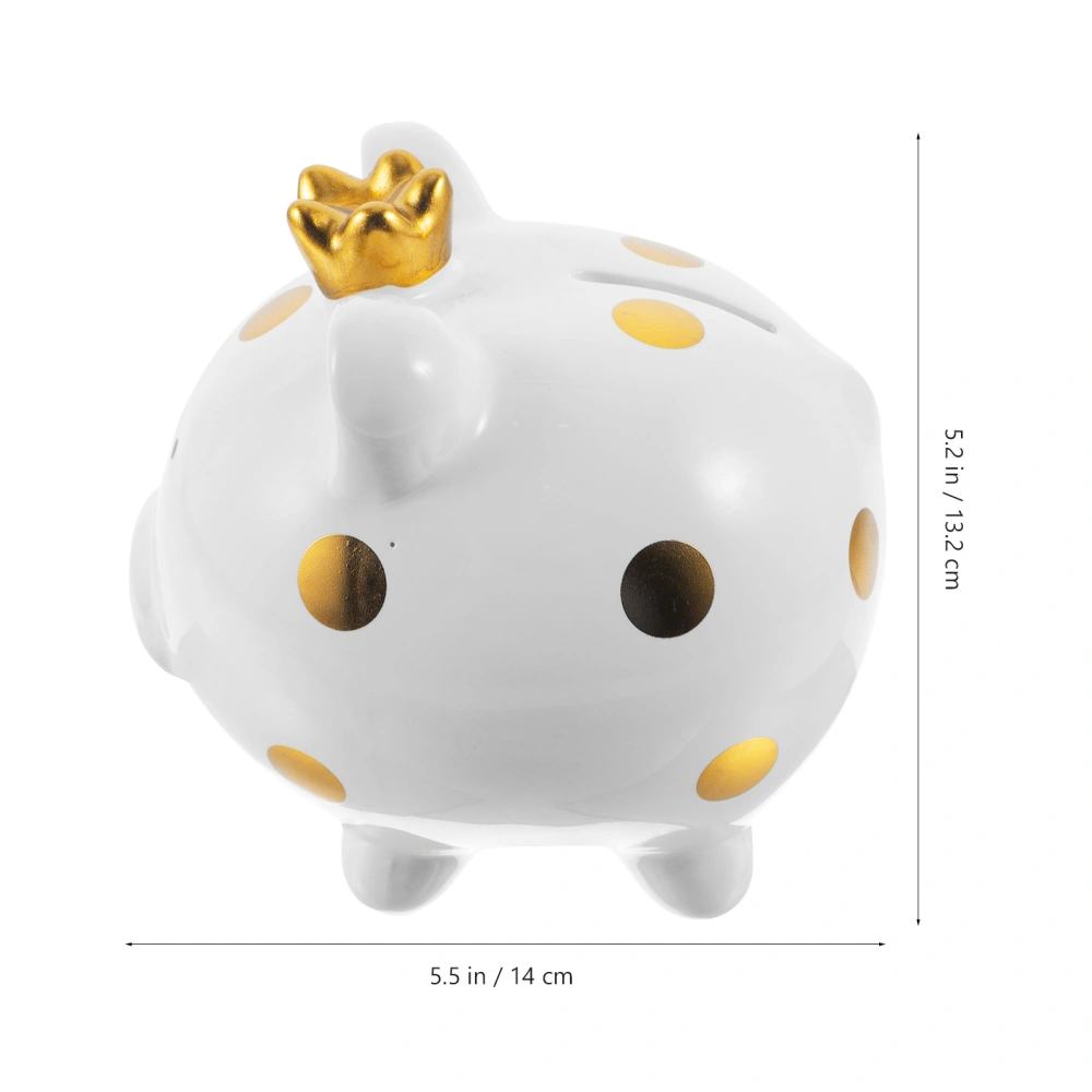 Cartoon Piggy Bank Small Ceramic Toddler Money Saving Bank Porcelain Coin Box Pig Money Container