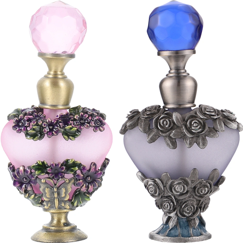 2Pcs Vintage Perfume Bottle Exquisite Fragrance Bottle Perfume Storage Bottle Perfume Sample Bottle