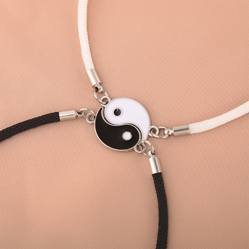 1 Pair Couple Bracelets Lover Matching Bracelets Adjustable Bracelets Decorations